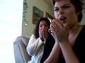 2 Girls watch BME Olymipics