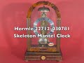 Hermle 22712-030781 Skeleton Mantel Clock, Walnut & Glass Case