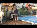 Pool deck poured by Precision Concrete