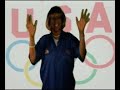 Elaine is cheering for U. S. A.
