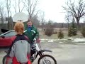 Dirt bike start up and rev up