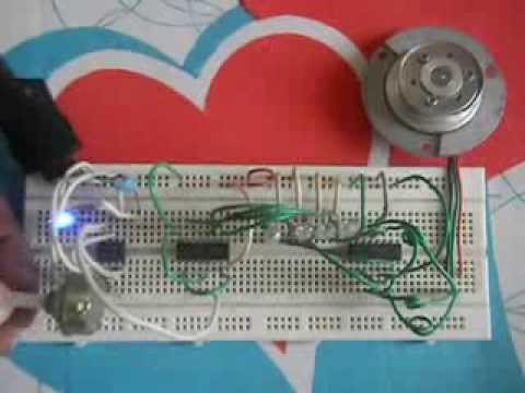 4017 - I have tried to run salvaged hard disk motor using IC 555 + 4017 + L293D. Hard Disk motor is a 3 phase motor and can not be run directly. It needs special ci...
