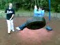 Sabrina being pushed on Swings by Joe Sabrina being pushed on Swings by Joe
