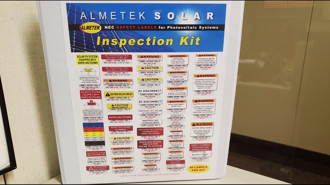 Product Alert: Solar Label Inspection Kit
