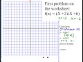 Quadratics - Factored form part 3 - lesson.wmv