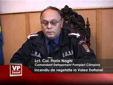Incendiu la Valea Doftanei