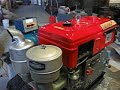 Test run of 12 Kilowatt diesel generator with ST head disconnected