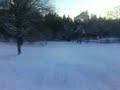 ash on sledge holding camera. watch for half of sledge go past him at lickey hills jan 2010