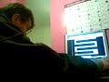 Dad plays the maze game