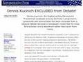 Kucinich excluded because Rubinstein works from home!?!
