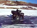 Wild girl ATV Alberta donuts on ice