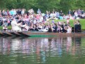 the choir of trinity college, cambridge singing in punts, recorded from a punt.