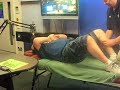 Chris gets a rub down Chris gets a rub down