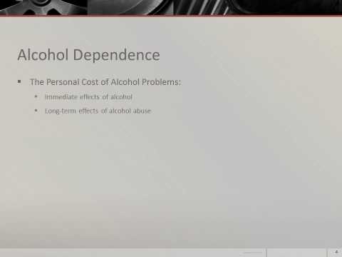 Explaining substance abuse & dependence, Alcohol abuse & dependence