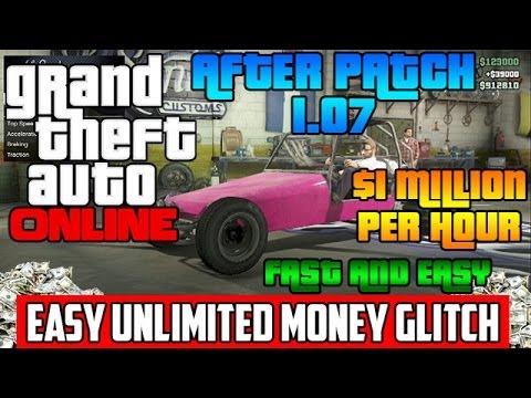 seconds - Here is the new GTA 5 Online Unlimited Money Glitch after the 1.07 Patch Update. THis is the most efficient way to earn money fast in GTA Online after the 1....