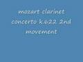 mozart clarinet concerto in A (2nd movement)