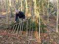bushcraft survival debris shelter