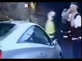 Cop Biker Gets Rammed By Insane getaway Driver
