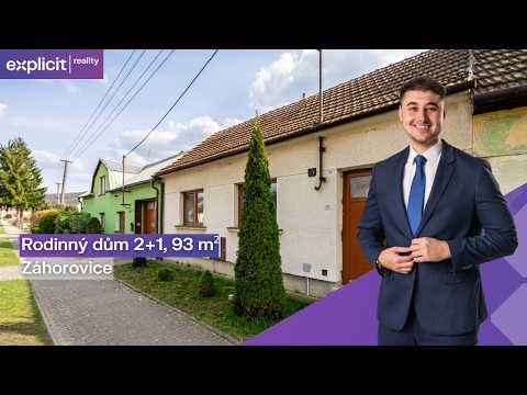 Video Prodej rodinného domu 2+1 100 m², pozemek 1196 m² - Záhorovice