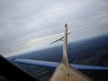 This is a glider separateing from its towplane.   The glider (2-33) releases its rope and climbs right.  The Towplane (L-19) turns left, decends, reduces power and you can hear the flaps being applied.