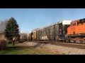 BNSF 5193, 7494, 5240, 7686 & 7633 Leads an Autorack/Intermodal East, Galesburg, IL