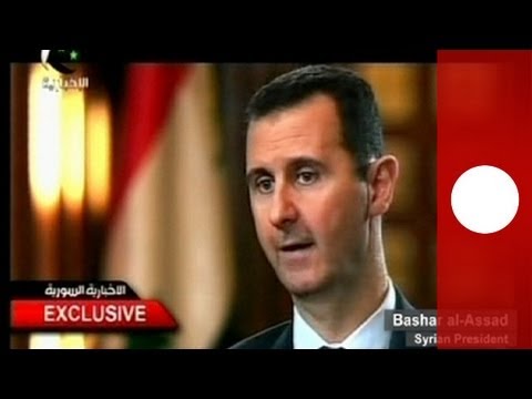 AL West - http://www.euronews.com/ Syrian television viewers have watched their President give a rare interview accusing the West of supporting al Qaeda militants in t...