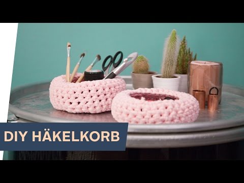 DIY Aufbewahrungskorb HÄKELN ~ refashion | OTTO
