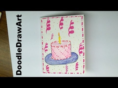 how to draw birthday cake