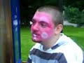 ryan painted pink face at alton towers