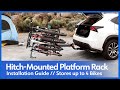 video thumbnail: Hitch Mounted Platform Bike Rack Fits 2