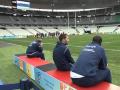 Last training session for France before rugby game vs England