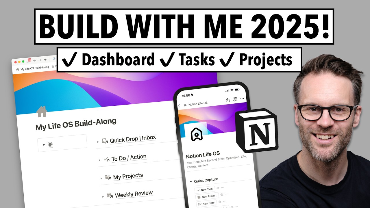 Get Organized In Notion: Build A Second Brain With Me 2025!