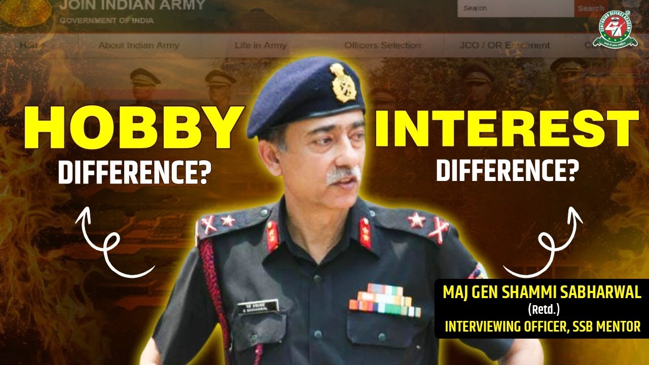Hobbies & Interest explained for SSB Interview | Centurion Defence Academy