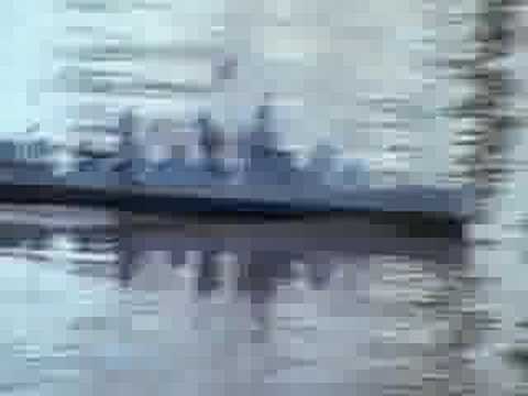 R/C Destroyer USS Kidd at Sea
