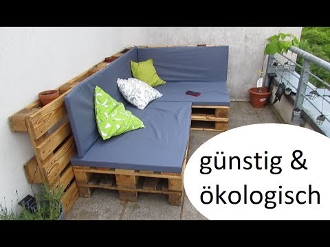 DIY - günstiges Palettensofa für den Balkon + Kissen & Bezüge