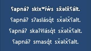 ʕapnáʔ tə‿sx̌əlx̌ʕalt (Today is... in  Colville-Okanagan Salish)