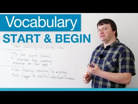 How to use START and BEGIN in English - Vocabulary