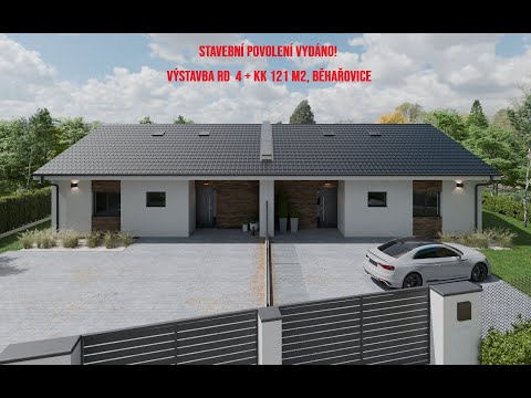Video Výstavba  RD 4+kk, 121 m2, pozemek 636 m2, Běhařovice