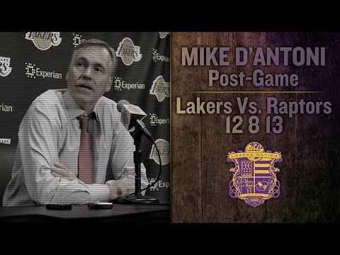 Video: Lakers Vs Raptors: Mike D'Antoni On Kobe's Return, Pau Gasol's Struggles