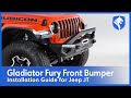 video thumbnail: TYGER FURY Front Bumper Fit 07-18 Wrangler JK; 18-24 JL; 20-24 Gladiator Textured Black TG-BP6J80068-ZDFH1TsupU0