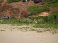 Panoramic view of Arambol sweetlake and beach front, Goa, India. - Arambol sweet-lake