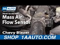 How To Install Replace Mass Air Flow Sensor Meter S10 Blazer Pickup Jimmy 4.3L 96-05 1AAuto.com