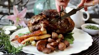 Roast leg of lamb