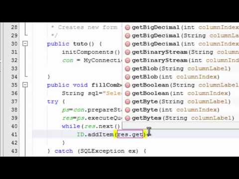 how to fill jcombobox from database