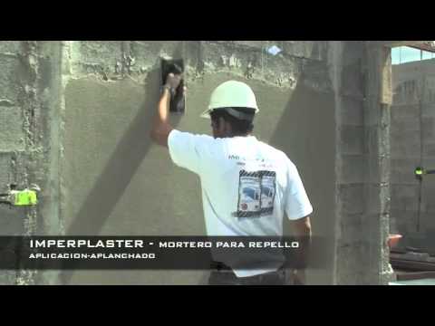 aplanado - Mortero para repello de paredes modificado con látex y fibra.