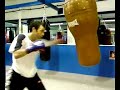 Me on the angle bag at liberty gym