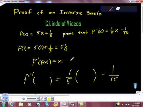 how to prove f and g are inverse functions