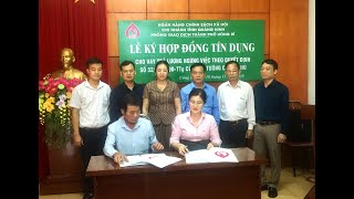 Ngân hàng chính sách xã hội Uông Bí: Ký hợp đồng tín dụng cho vay trả lương ngừng việc theo quyết định 32 của Thủ tướng Chính phủ