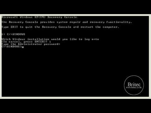 how to repair a windows xp using recovery console