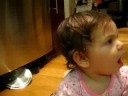 playing in the kitchen